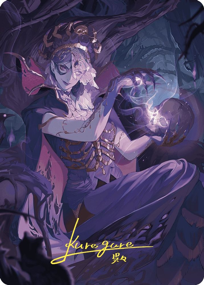 Necropotence Art Card (Gold-Stamped Signature) (ASWOE-080) [Art Series: Wilds of Eldraine]