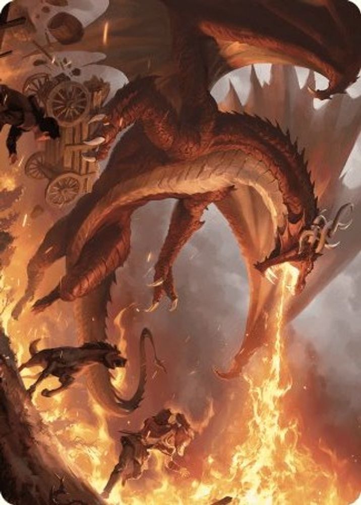 Realm-Scorcher Hellkite Art Card (ASWOE-019) [Art Series: Wilds of Eldraine]