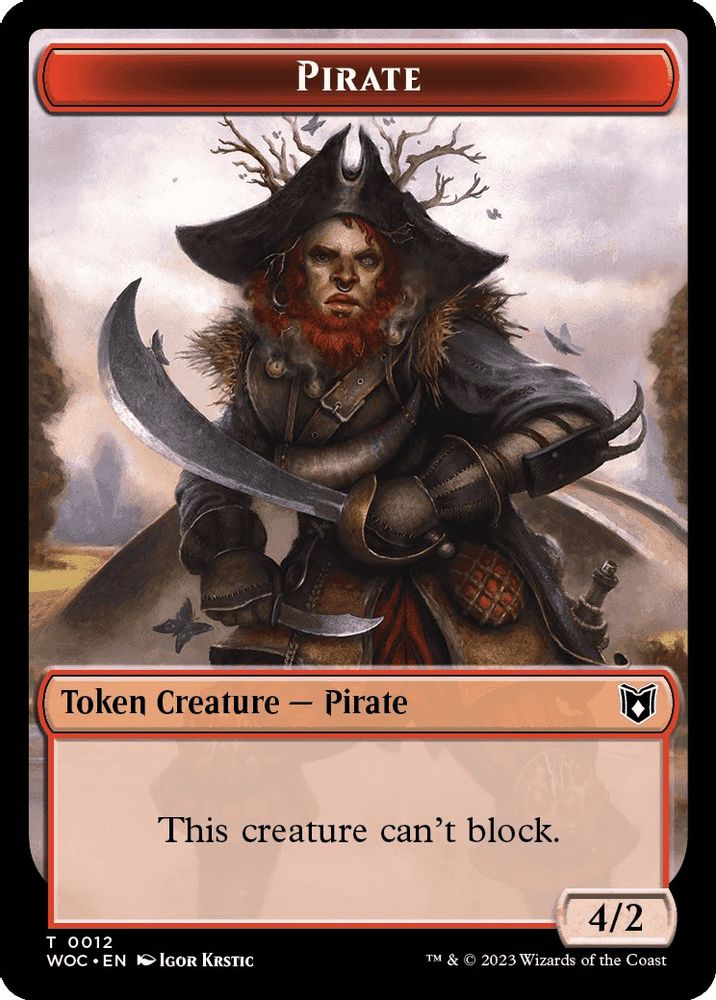 Pirate // Pegasus Double-Sided Token (WOC-12 // 9) [Commander: Wilds of Eldraine]