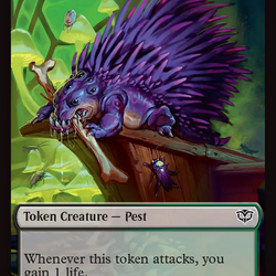 Fractal (0004) // Pest (0008) Double-Sided Token [Secrets of Strixhaven Tokens]