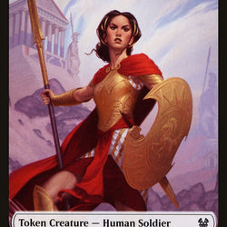 Goat // Human Soldier Double-Sided Token [Theros Beyond Death Tokens]