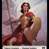 Human Soldier // Knight Double-Sided Token [Commander Masters Tokens]