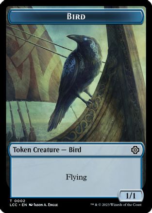 Bird // Merfolk (0003) Double-Sided Token (LCC-2 // 3) [Commander: The Lost Caverns of Ixalan]