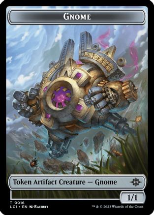 Gnome // Gnome Soldier Double-Sided Token (LCI-16 // 3) [The Lost Caverns of Ixalan] Foil