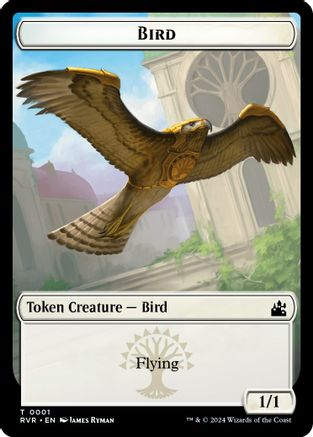 Bird // Sphinx Double-Sided Token (RVR-1 // 17) [Ravnica Remastered] Foil