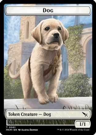 Dog Token (MKM-001) [Murders at Karlov Manor]