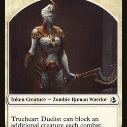 Zombie // Trueheart Duelist Double-Sided Token [Amonkhet Tokens]