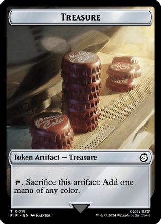 Treasure (0018) // Zombie Mutant Double-Sided Token (PIP-18 // 7) [Universes Beyond: Fallout] Foil