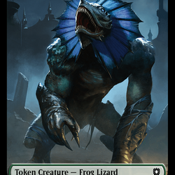 Storm Crow // Frog Lizard Double-Sided Token [Bloomburrow Commander Tokens]
