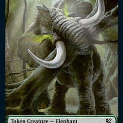Elephant // Spirit Double-Sided Token [Innistrad: Midnight Hunt Commander Tokens]