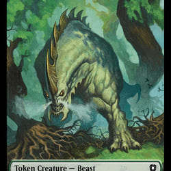 Cat // Beast (025) Double-Sided Token [Bloomburrow Commander Tokens]