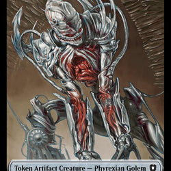 Phyrexian Golem // Faerie Double-Sided Token [Bloomburrow Commander Tokens]