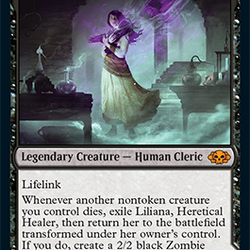 Liliana, Heretical Healer // Liliana, Defiant Necromancer [Commander Collection: Black]