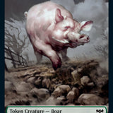 Blood // Boar Double-Sided Token [Innistrad: Crimson Vow Tokens]
