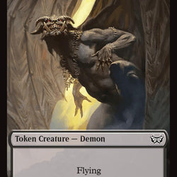 Demon // Bird Double-Sided Token [Duskmourn: House of Horror Commander Tokens]