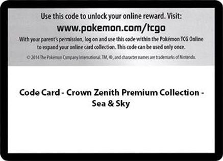 Code Card - Sea & Sky Premium Collection [Crown Zenith]