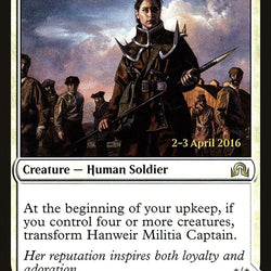 Hanweir Militia Captain // Westvale Cult Leader [Shadows over Innistrad Prerelease Promos]