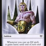 Treasure // Tyvar Kell Emblem Double-Sided Token [Kaldheim Tokens]