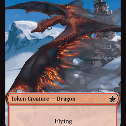 Dragon (0016) // Dragon (0017) Doubled-Sided Token [Foundations Tokens]
