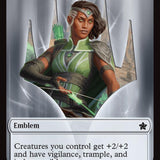Emblem - Vivien Reid // Elf Warrior Double-Sided Token [Foundations Tokens]