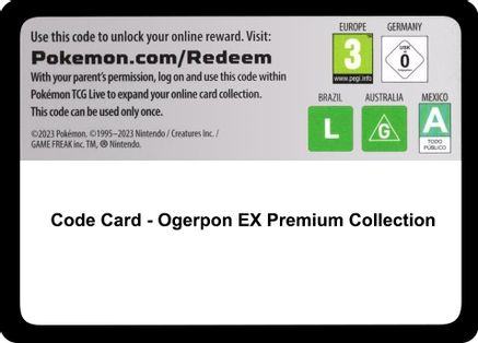 Code Card - Ogerpon EX Premium Collection [Miscellaneous Cards & Products]