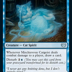 Mischievous Catgeist // Catlike Curiosity [Innistrad: Crimson Vow]