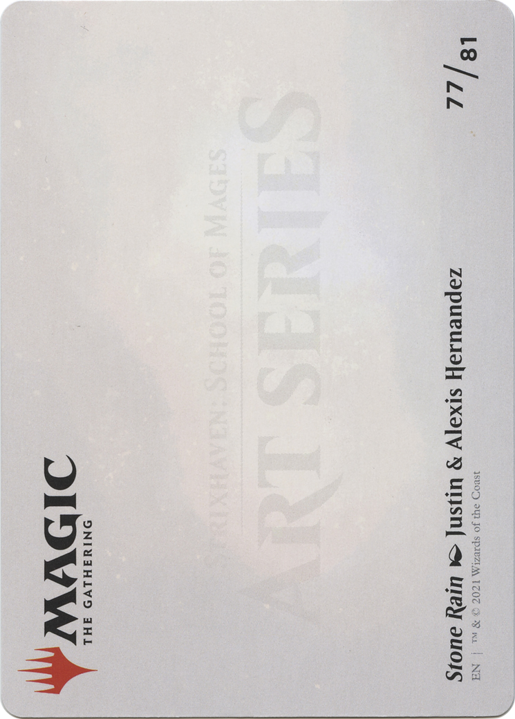 Stone Rain // Stone Rain (ASTX-077) (Borderless) [Strixhaven Art Series] Foil