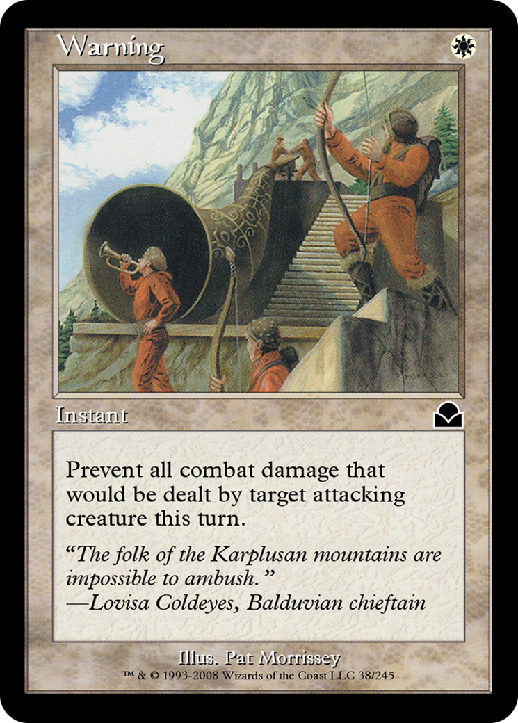 Warning (ME2-038) [Masters Edition II] Foil