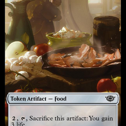 Tentacle // Food (0023) Double-Sided Token (Surge Foil) [The Lord of the Rings: Tales of Middle-Earth Tokens]