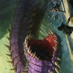 Purple Worm // Purple Worm (AAFR-003) (Borderless) [Adventures in the Forgotten Realms Art Series] Foil