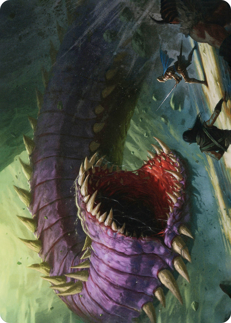 Purple Worm // Purple Worm (AAFR-003) (Borderless) [Adventures in the Forgotten Realms Art Series] Foil