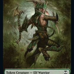 Elf Warrior // Wurm Double-Sided Token [Streets of New Capenna Commander Tokens]