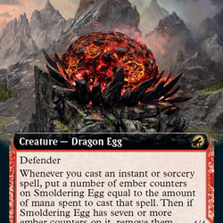 Smoldering Egg // Ashmouth Dragon (Extended Art) [Innistrad: Midnight Hunt]