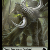 Elephant // Elemental Double-Sided Token [Dominaria Remastered Tokens]