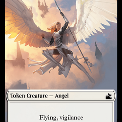 Saproling // Angel (0003) Double-Sided Token [Ravnica Remastered Tokens]