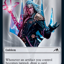 Samurai // Tezzeret, Betrayer of Flesh Emblem Double-Sided Token [Kamigawa: Neon Dynasty Tokens]