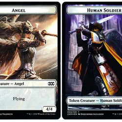Angel // Human Soldier Double-Sided Token [Double Masters Tokens]