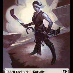 Wall // Kor Ally Double-Sided Token [Commander Masters Tokens]