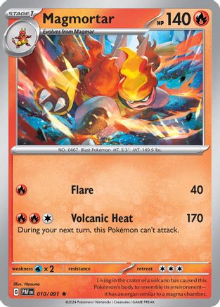 Magmortar - 010/091 (Paldean Fates) [Deck Exclusives]