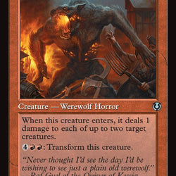 Smoldering Werewolf // Erupting Dreadwolf (Retro Frame) [Innistrad Remastered]