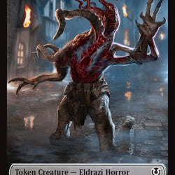 Eldrazi Horror // Human Soldier (0003) Double-Sided Token [Innistrad Remastered Tokens]