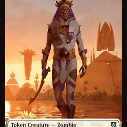 Angel of Sanctions // Zombie (0003) Double-Sided Token [Aetherdrift Tokens]