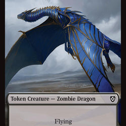 Timeless Dragon // Zombie (0003) Double-Sided Token [Aetherdrift Tokens]