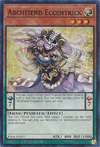 Archfiend Eccentrick [RA04-EN017] Super Rare