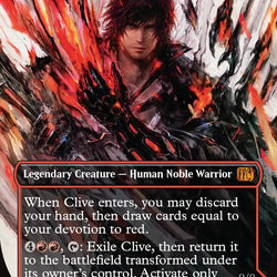 Clive, Ifrit's Dominant // Ifrit, Warden of Inferno (Borderless) (0318) [FINAL FANTASY]