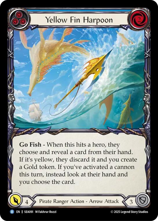 Yellow Fin Harpoon [SEA091] (High Seas)  Rainbow Foil