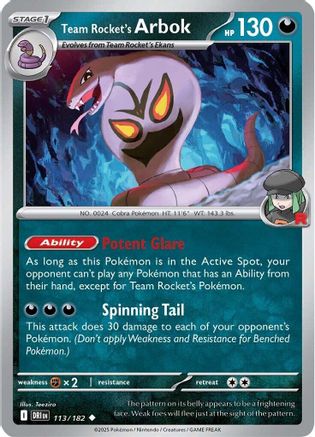 Team Rocket's Arbok (113/182) [Scarlet & Violet: Destined Rivals]