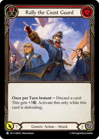 Rally the Coast Guard (Red) [SEA223] (High Seas)  Rainbow Foil