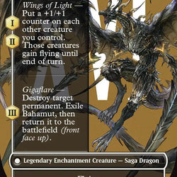 Dion, Bahamut's Dominant // Bahamut, Warden of Light (Borderless) (Surge Foil) [FINAL FANTASY]