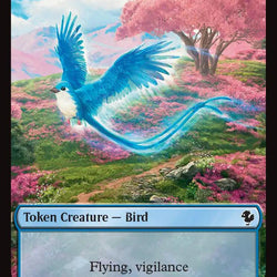 Bird // Hero (0028) Double-Sided Token (Surge Foil) [FINAL FANTASY Commander Tokens]